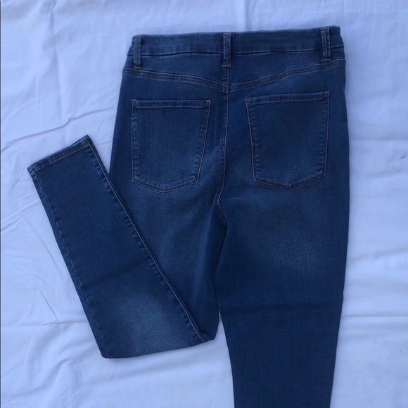 PANTS JEANS JEGGINGS NO BO SIZE 15 MEDIUM NAVY NWT - Picture 2 of 3